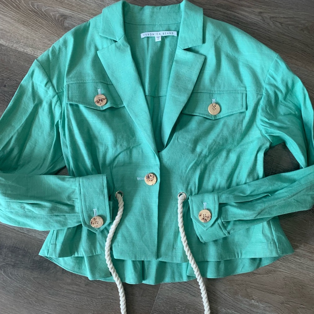 Veronica Beard Magni Linen Blazer View 3